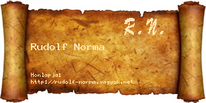 Rudolf Norma névjegykártya